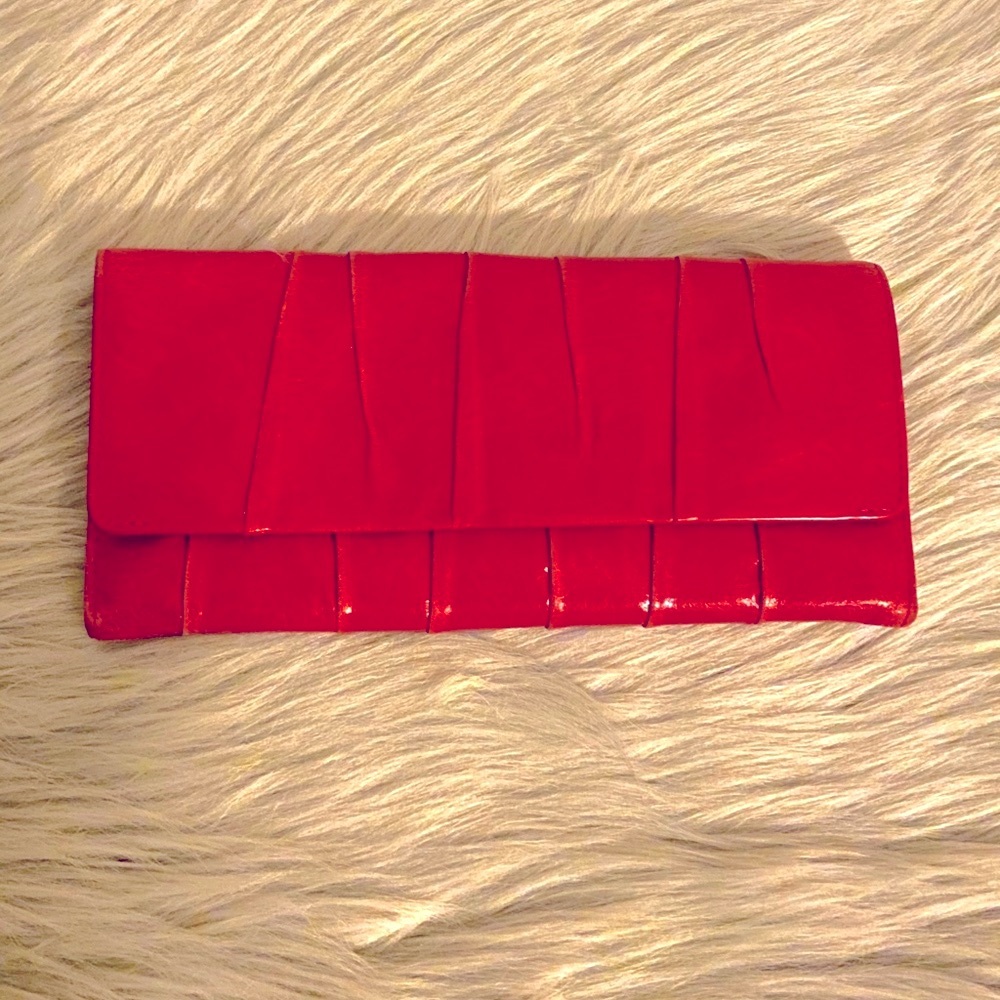 HOBO Red Leather Wallet with Magnetic 🧲 Closure